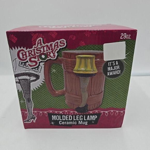 A Christmas Story Leg Lamp 29oz New Molded Ceramic Mug 3-D Cup Stein W/ Handle - Picture 3 of 8